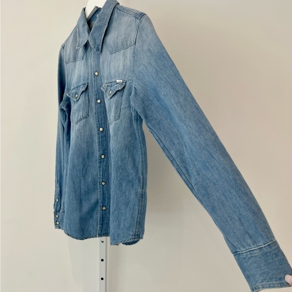 MOTHER DENIM CATCH MY DRIFT DISTRESSED SHIRT SIZE MEDIUM NWOTS! - Picture 8 of 17